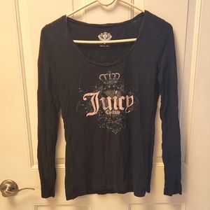 Juicy Couture long sleeve t-shirt with gemstone accents